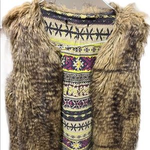 Open front faux vest